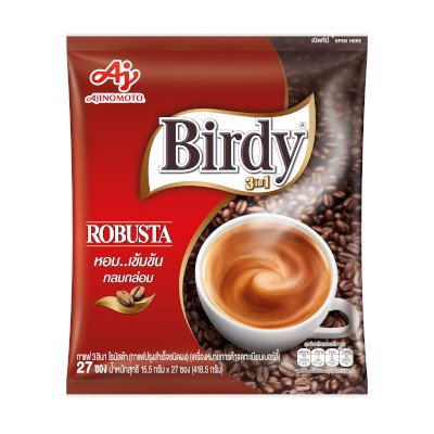 เบอร์ดี้ กาแฟปรุงสำเร็จชนิดผง 3 ใน 1 โรบัสต้า 16.5กรัม x 27 ซอง (Birdy Robusta 3 in 1 Instant Coffee Powder 16.5g x 27pcs)