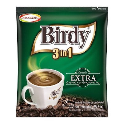 ราคา เบอร์ดี้เอ็กซ์ตร้า 3อิน1 กาแฟปรุงสำเร็จ ชนิดผง 14.8กรัม x 27 ซอง (Birdy Extra 3in1 Instant Coffee 14.8g x 27pcs)