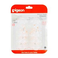ราคา พีเจ้น จุกนมซิลิคอน คลาสสิค ขนาด S 6 ชิ้น (Pigeon Classic Silicone Nipple Size S 6pcs)
