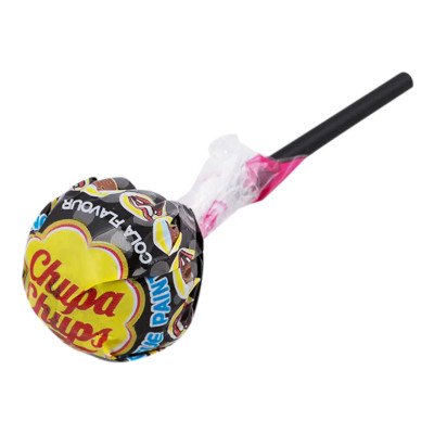 จูปาจุ๊ปส์ ทัง เพ้นท์เทอร์ อมยิ้มรวมกลิ่นผลไม้และรสโคล่า 12กรัม (Chupa Chups Tongue Painter Mixed Fruits And Cola Flavour Lollipop 12g)