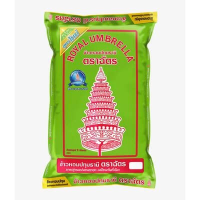 ข้าวขาวหอมมะลิ ตราฉัตร 100%