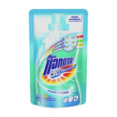 แอทแทค 3D ดีฟ & ฟาสต์ ผลิตภัณฑ์ซักผ้า สูตรเข้มข้น กลิ่นสะอาด เฟรช คลีน 900 มล. (Attack 3D Deep & Fast Fresh Clean Liquid Detergent 900ml)