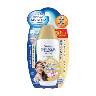 ซันเพลย์ สกิน อะควา ยูวี วอเทอรี่ เจล เอสฟีเอฟ50+ ผลิตภัณฑ์ป้องกันแสงแดด เนื้อเจล 80 กรัม (Sunplay Skin Aqua UV Watery Gel SPF50+ Daily Sunscreen 80g)