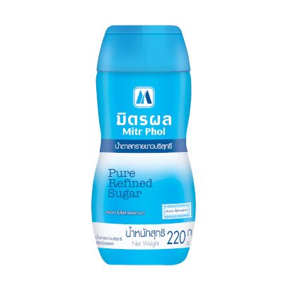 มิตรผล น้ำตาลทรายบริสุทธิ์ ชนิดขวด 220กรัม (Mitr Phol Pure Refined Sugar Bottle 220g)