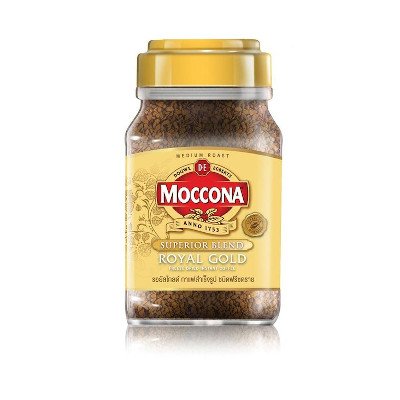 มอคโคน่า กาแฟสำเร็จรูปชนิดฟรีซดราย รอยัลโกลด์ 200กรัม (Moccona Royal Gold Freeze Dried Instant Coffee 200g)