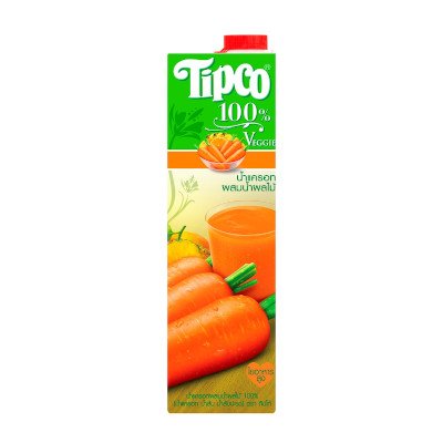 ทิปโก้ เวจจี้ น้ำแครอทผสมน้ำผลไม้รวม 100% 1ลิตร (Tipco Veggie 100% Carrot & Mixed Fruit Juice 1L)