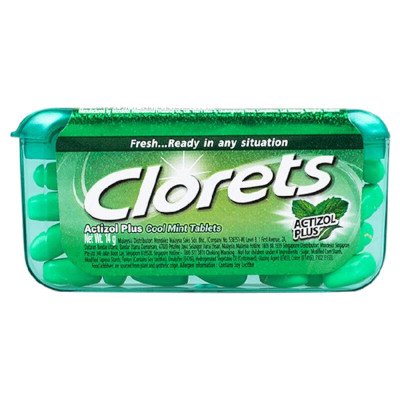 คลอเร็ท แอ็คติซอล พลัส เม็ดอม คูลมินต์ 14กรัม (Clorets Actizol Plus Cool Mint Tablets 14g)
