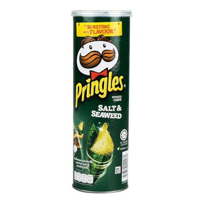 พริงเกิลส์ มันฝรั่ง รสสาหร่าย 110 กรัม (Pringles Potato Crisps Salt & Seaweed 110g)