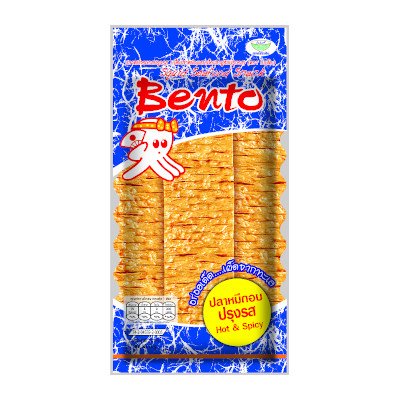 เบนโตะ อาหารว่างจากทะเล ปลาหมึกอบปรุงรส 24กรัม (Bento Baked Squid Seasoned Seafood Snack 24g)