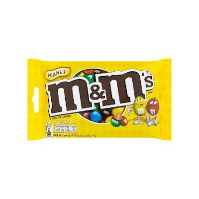 เอ็มแอนด์เอ็ม ช็อกโกแลตนมไส้ถั่วลิสงเคลือบน้ำตาลสีต่างๆ 200กรัม (M&M's Thin Crisp Shell Peanut Covered Milk Chocolate 200g)