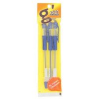 ราคา จีซอฟท์ ปากกาลูกลื่น ลายเส้น 0.38มม. สีน้ำเงิน 3 ด้าม (G Soft Blue Ballpoint Pens 0.38mm 3 pcs)