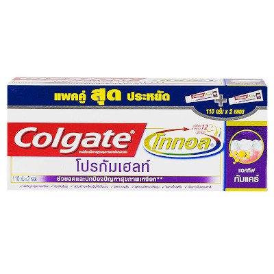 คอลเกต โททอล ยาสีฟัน สูตรโปรกัมเฮลท์ 110กรัม x 2 หลอด (Colgate Total Pro Gum Health Toothpaste 110g x 2 Tubes)