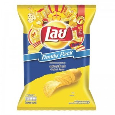 เลย์ แฟมิลี่ แพ็ค มันฝรั่งทอดกรอบแผ่นเรียบ รสมันฝรั่งแท้ 170กรัม (Lay's Family Pack Original Flavor Potato Crisp 170g)
