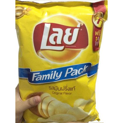 เลย์ แฟมิลี่ แพ็ค มันฝรั่งทอดกรอบแผ่นเรียบ รสมันฝรั่งแท้ 170กรัม (Lay's Family Pack Original Flavor Potato Crisp 170g)