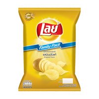 ราคา เลย์ แฟมิลี่ แพ็ค มันฝรั่งทอดกรอบแผ่นเรียบ รสมันฝรั่งแท้ 170กรัม (Lay's Family Pack Original Flavor Potato Crisp 170g)