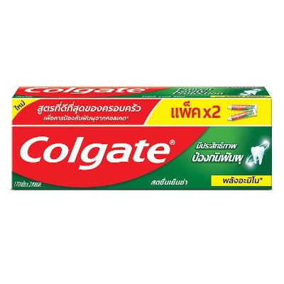 คอลเกต เฟรช คูล มินท์ ยาสีฟันป้องกันฟันผุ สดชื่นเย็นซ่า 180กรัม x 2 หลอด (Colgate Fresh Cool Mint Cavity Protection Toothpaste 180g x 2pcs)