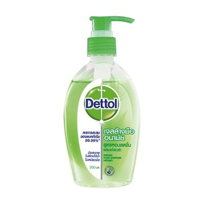 เดทตอล เจลล้างมืออนามัย ผสมว่านหางจระเข้ 200 มล. (Dettol Instant Hand Soap Sanitizer Aloe Vera Hand Wash Gel 200ml)