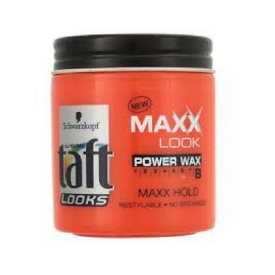 ชวาร์สคอฟ ทัฟท์ ลุคส์ แว็กซ์จัดแต่งทรงผม สูตรแม็กซ์ พาวเวอร์ 85มล. (Schwarzkopf Taft Looks Maxx Hold Power Wax 85ml)