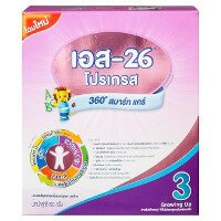 ราคา เอส-26 โปรเกรส นมผงปรุงแต่งกลิ่นวานิลลา รสจืด สูตรผสม 5 นิวคลีโอไทด์และลูทีน 600กรัม x 3 ซอง (S-26 Progress Vanilla Flavoured Milk Powder with Nucleotides and Lutein 600g x 3pcs)