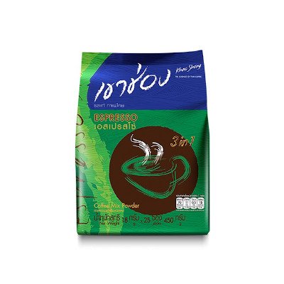 เขาช่อง กาแฟปรุงสำเร็จ 3 อิน 1 เอสเปรสโซ่ ชนิดผง 18กรัม x 25 ซอง (Khao Shong 3 In 1 Espresso Powder Coffee Mix 18g x 25 Sticks)