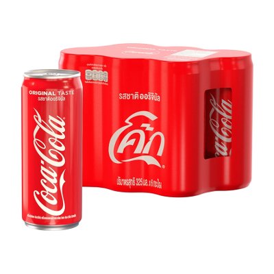 โค้ก เครื่องดื่มอัดลม 325 มล. X 6 กระป๋อง (Coca Cola Soft Drink 325Ml X 6  Cans) - เช็คราคาน้ำอัดลม เทียบราคาเดือนกรกฎาคม