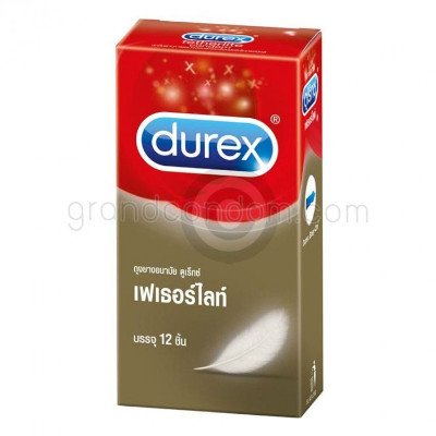 ดูเร็กซ์ เฟเธอร์ไลท์ ถุงยางอนามัย 12 ชิ้น (Durex Fetherlite Condom 12pcs)