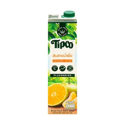 ทิปโก้ น้ำส้มสายน้ำผึ้งแท้ 100% 1ลิตร (Tipco 100% Sai Nam Phueng Orange Juice 1L)