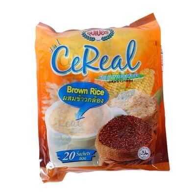 ซุปเปอร์ ซีเรียล ธัญญาหารปรุงสำเร็จ 4 อิน 1 ผสมข้าวกล้อง 600กรัม x 20 ซอง (Super Brown Rice 4 In 1 Instant Cereal 600g x 20 Sachets)