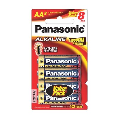 Panasonic ถ่านอัลคาไลน์ ขนาด AA แพ็ค 8 LR6T/8B
