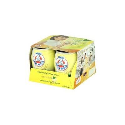 เนสท์เล่ ตราหมีโกลด์ เครื่องดื่มนมไขมันต่ำผสมมอลต์สกัด 140มล. x 4 กระป๋อง (Nestle Bear Brand Gold White Malt 140ml x 4 Cans)