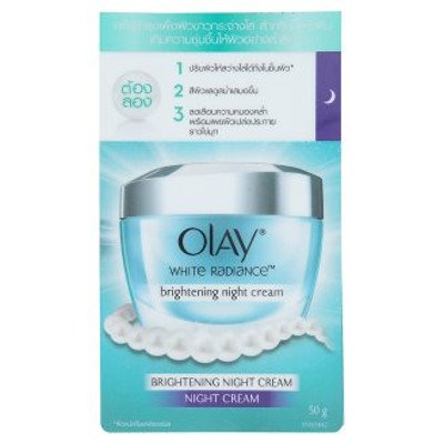 โอเลย์ ไวท์ เรเดียนซ์ ไนท์ รีสตอริ่ง ครีม ผลิตภัณฑ์ ครีมบำรุงผิว กลางคืน 50 กรัม (Olay White Radiance Night Restoring Cream 50g)