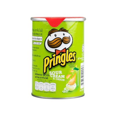 พริงเกิลส์ มันฝรั่งทอดกรอบรสซาวครีมและหัวหอม 47กรัม (Pringles Sour Cream & Onion Potato Crisps 47g)