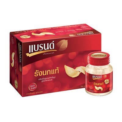 แบรนด์ เครื่องดื่มรังนกแท้ สำเร็จรูป สูตรไม่มีน้ำตาล 42ซีซี x 6 (Brand's Sugar Free Bird's Nest Beverage 42cc. x 6)