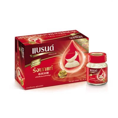 แบรนด์ เครื่องดื่มรังนกแท้ สำเร็จรูป สูตรไม่มีน้ำตาล 42ซีซี x 6 (Brand's Sugar Free Bird's Nest Beverage 42cc. x 6)