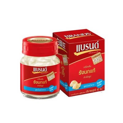 แบรนด์ เครื่องดื่มรังนกแท้ สำเร็จรูป สูตรไม่มีน้ำตาล 42ซีซี x 6 (Brand's Sugar Free Bird's Nest Beverage 42cc. x 6)