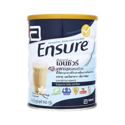 เอนชัวร์ อาหารสูตรครบถ้วน กลิ่นวนิลา 1000กรัม (Ensure Vanilla Flavored Complete, Balance Nutrition 1000g)