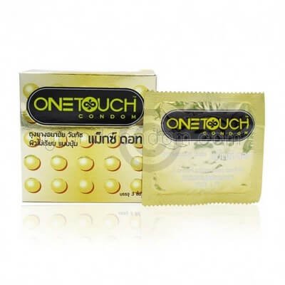 วันทัช แม็กซ์ ดอท ถุงยางอนามัย ผิวไม่เรียบ แบบนุ่ม ขนาด 52มม. 3 ชิ้น (One Touch Maxx Dot 52mm Studded Uneven Surface And Soft Condoms 3 pcs)