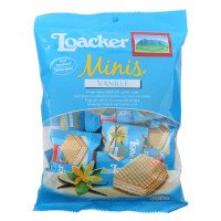 ราคา ล็อคเกอร์ มินิส์ เวเฟอร์สอดไส้ครีมวานิลลา 80กรัม (Loacker Minis Crispy Wafers Filled with Vanilla Cream 80g)