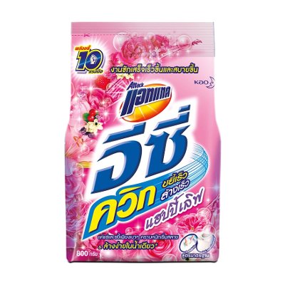 แอทแทค อีซี่ ควิก แฮปปี้เลิฟ ผงซักฟอกสูตรมาตรฐาน 800 กรัม (Attack Ezy Quick Happy Love Standard Powder Detergent 800g)