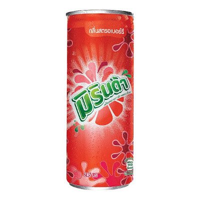 มิรินด้า เครื่องดื่มอัดลม กลิ่นสตรอเบอร์รี 245มล. (Mirinda Strawberry Flavour Soft Drink 245ml)