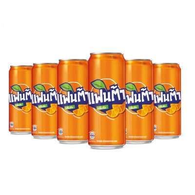 มิรินด้า เครื่องดื่มอัดลม กลิ่นส้ม 6 กระป๋อง x 245มล. (Mirinda Orange Flavour Soft Drink 6 Cans x 245ml)