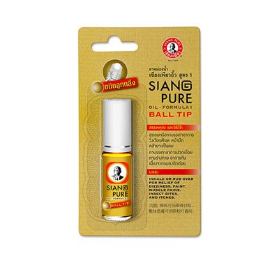 เซียงเพียวอิ๊ว ยาหม่องน้ำสูตร 1 ชนิดลูกกลิ้ง 3 ซีซี (Siang Pure Oil Formula I 3cc)