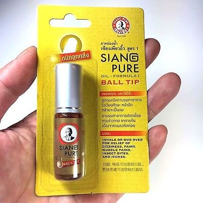 เซียงเพียวอิ๊ว ยาหม่องน้ำสูตร 1 ชนิดลูกกลิ้ง 3 ซีซี (Siang Pure Oil Formula I 3cc)