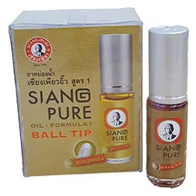 เซียงเพียวอิ๊ว ยาหม่องน้ำสูตร 1 ชนิดลูกกลิ้ง 3 ซีซี (Siang Pure Oil Formula I 3cc)