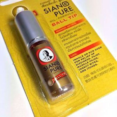 เซียงเพียวอิ๊ว ยาหม่องน้ำสูตร 1 ชนิดลูกกลิ้ง 3 ซีซี (Siang Pure Oil Formula I 3cc)