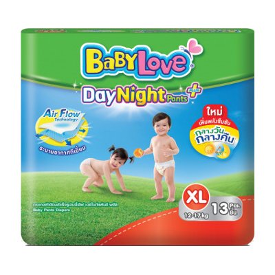BabyLove เบบี้เลิฟ กางเกงผ้าอ้อมเด็ก เดย์ไนท์แพ้นท์ ขนาด XL 13 ชิ้น