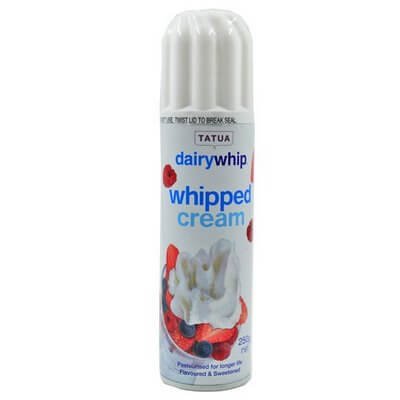 เดรี่ วิป วิปครีม ครีมแท้ชนิดธรรมดา 250กรัม (Dairy Whip Whipped Cream 250g)