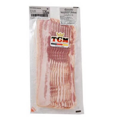 ทีจีเอ็ม เบคอนรมควัน 200กรัม (TGM Smoked Bacon 200g)