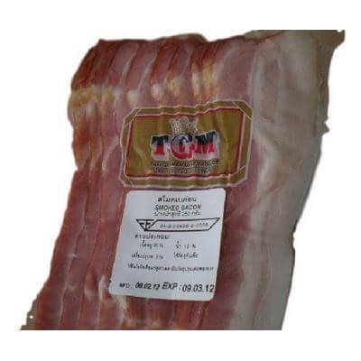 ทีจีเอ็ม เบคอนรมควัน 200กรัม (TGM Smoked Bacon 200g)