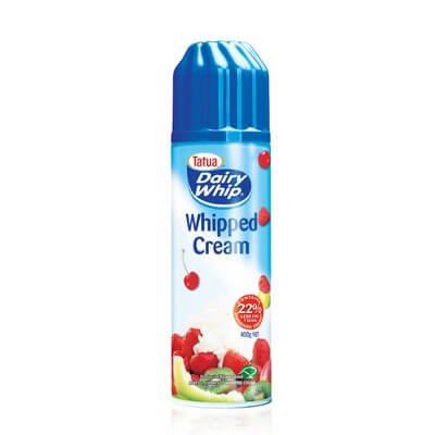 เดรี่ วิป วิปครีม ครีมแท้ชนิดธรรมดา 400กรัม (Dairy Whip Whipped Cream 400g)